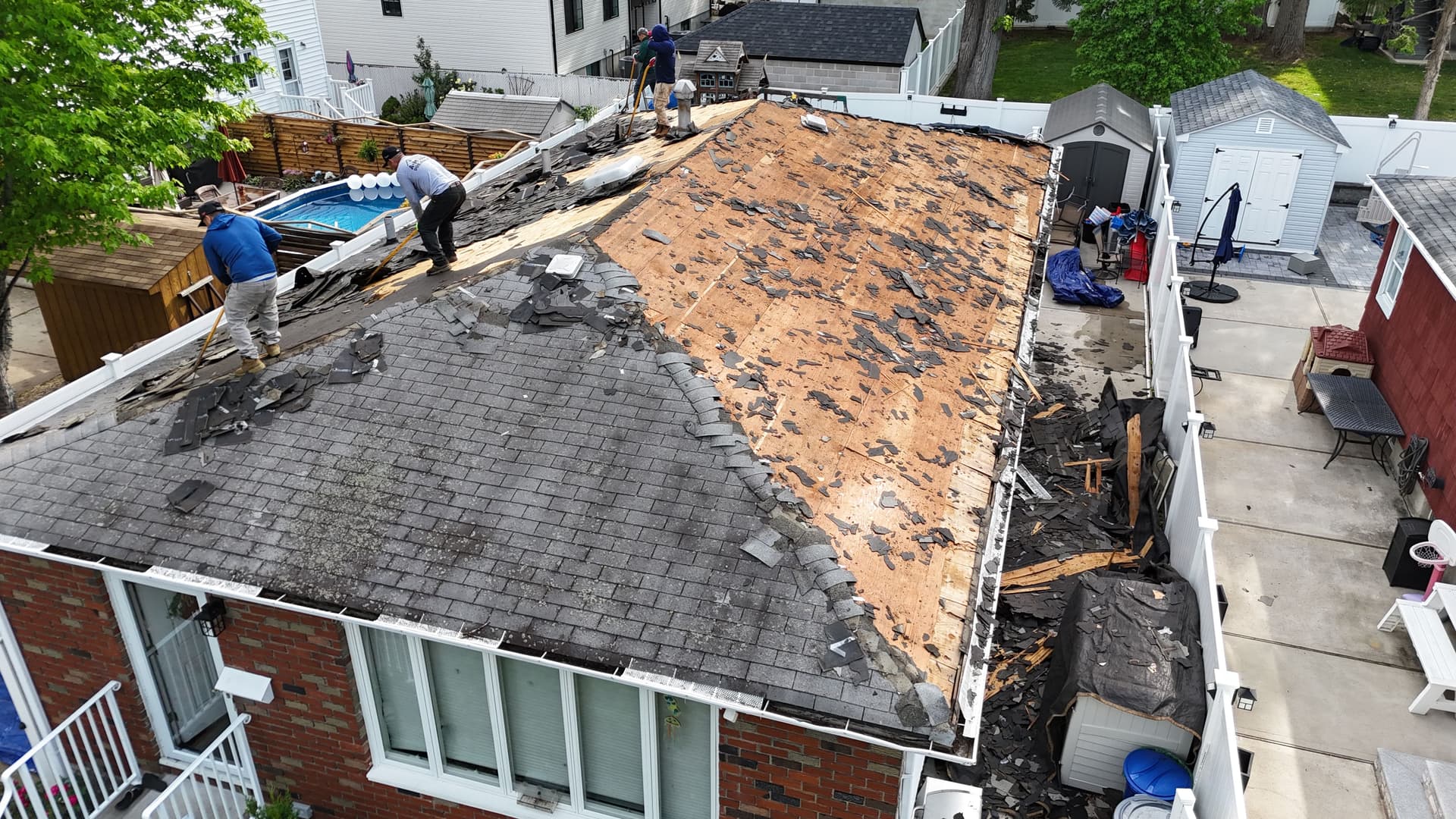 Gallery photos for Full Roof Replacement With Plywood and Gutters on Staten Island: Image #1