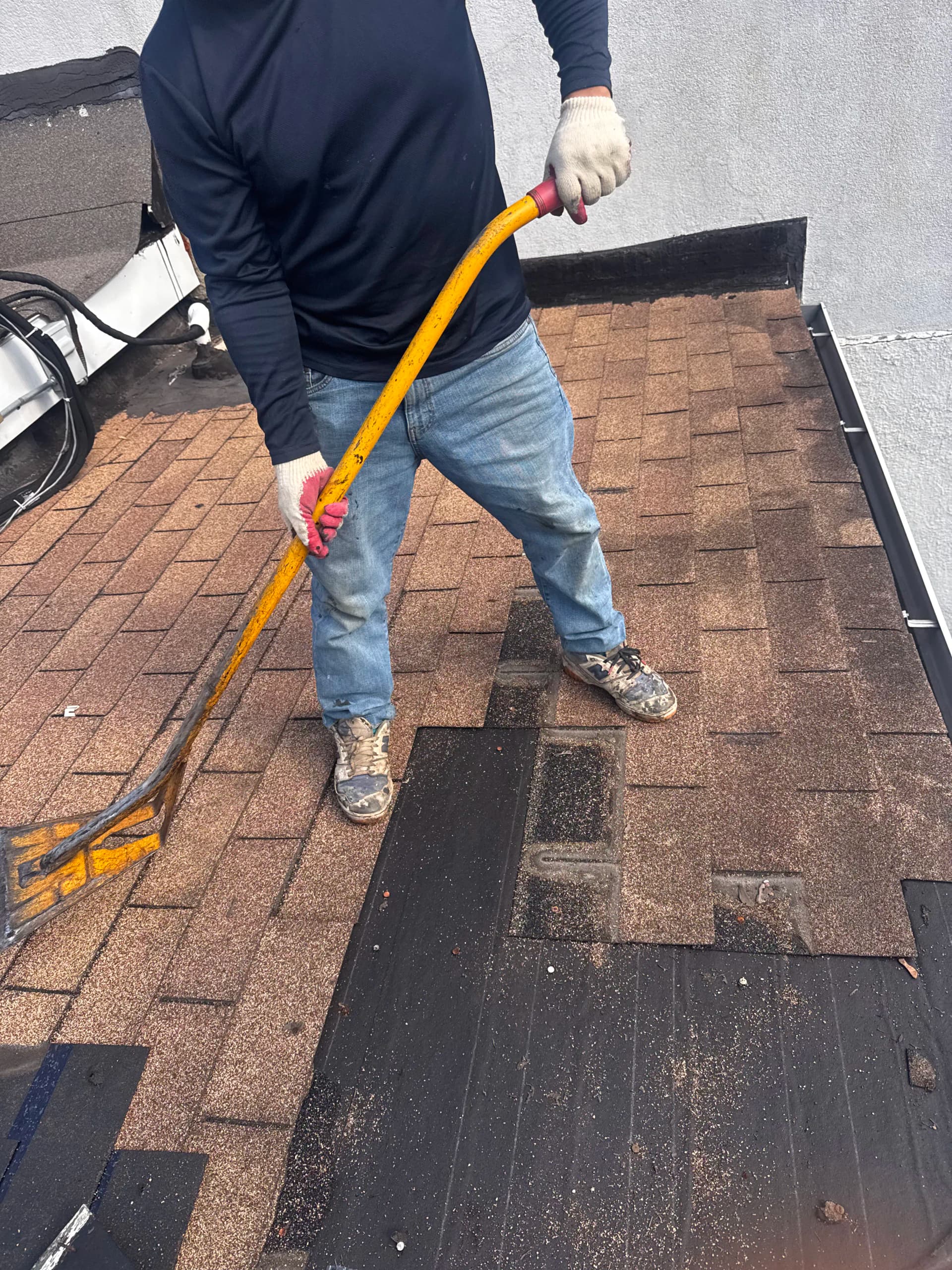 Worn Shingle Roof Replaced With a Clean Flat Roof Build image