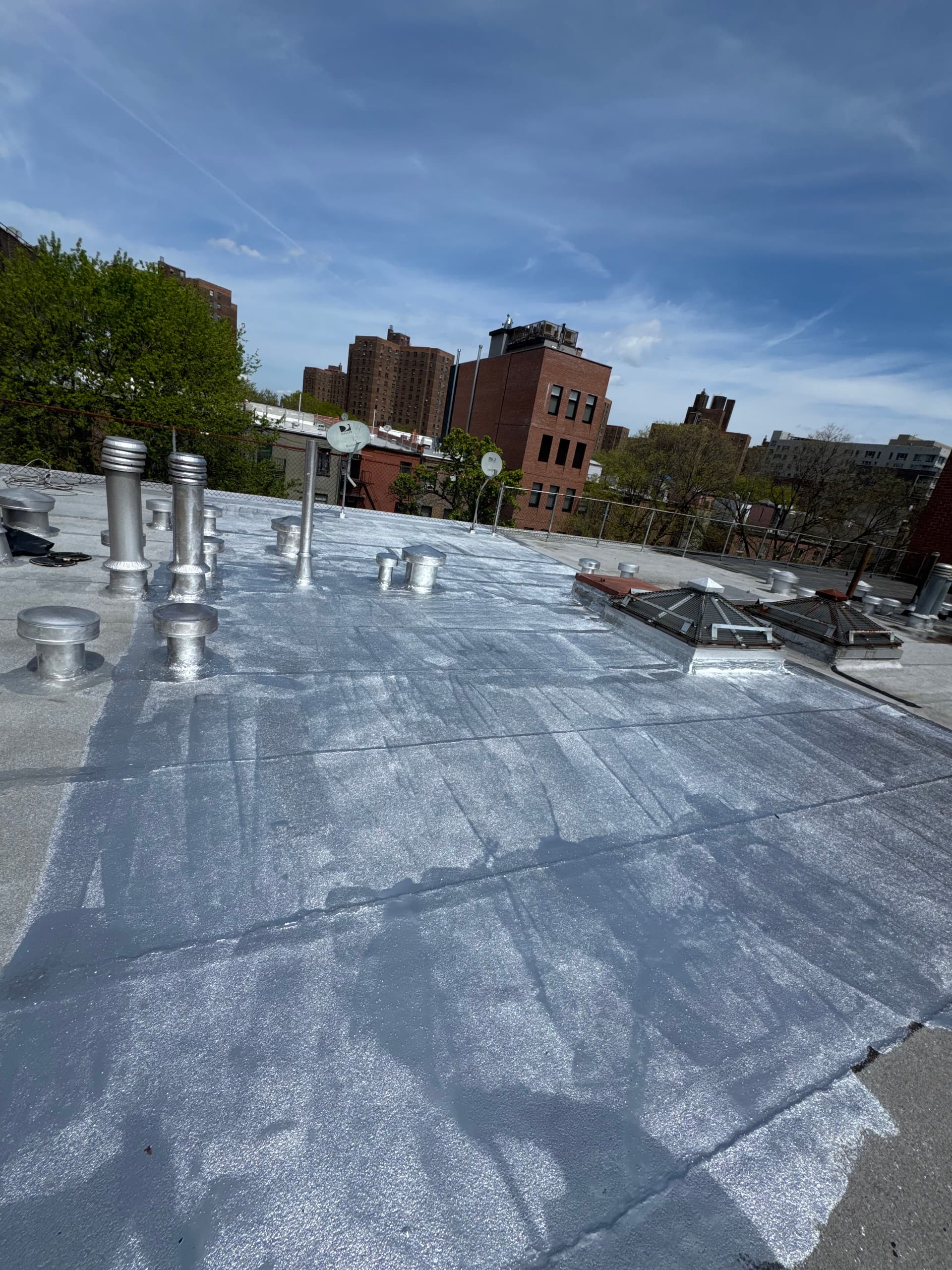 Gallery photos for Flat Roof Pitch Repair and Aluminum Coating in NY: Image #2