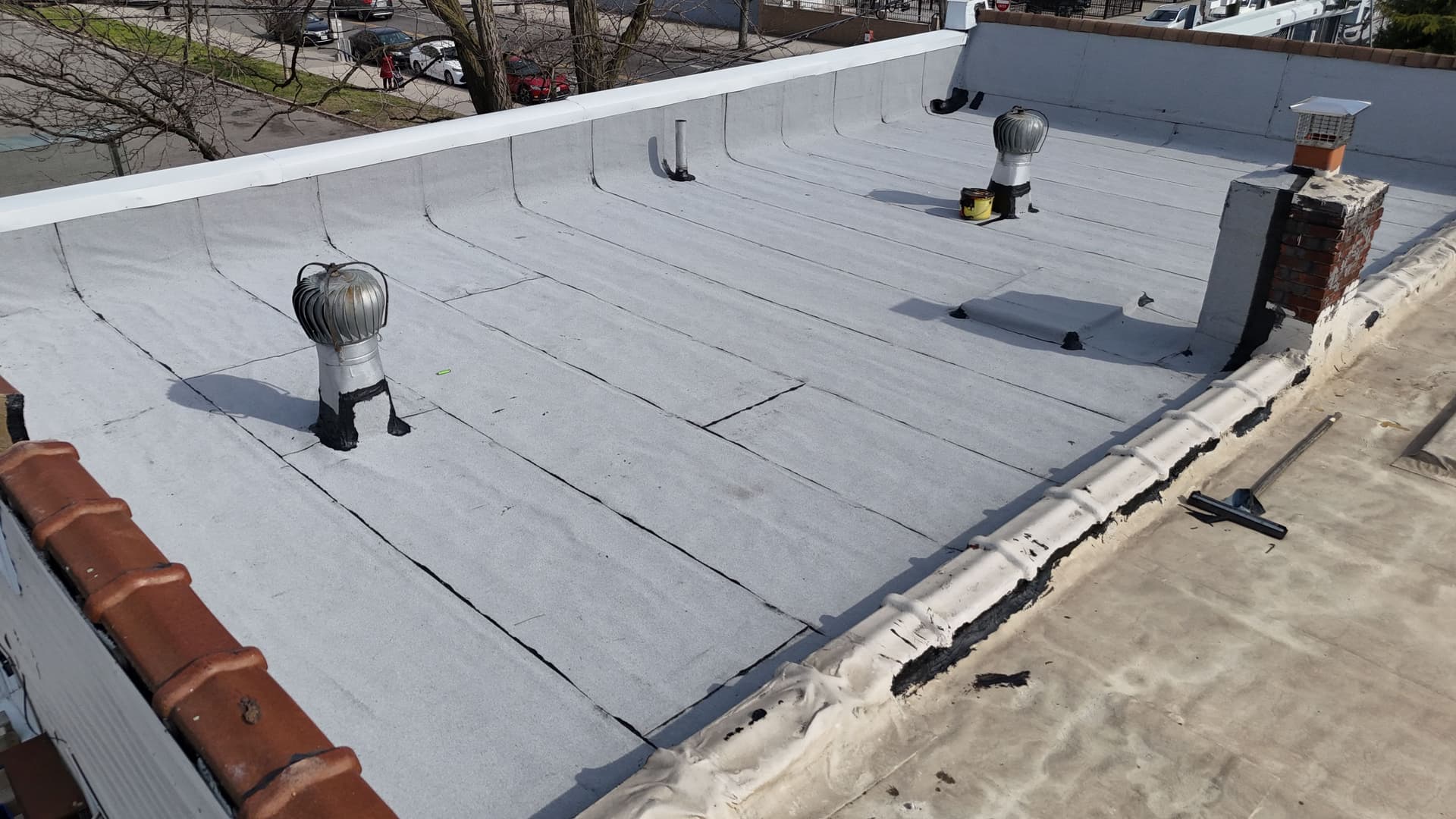 Gallery photos for Full Flat and Shingle Roof Replacement in Brooklyn: Image #3